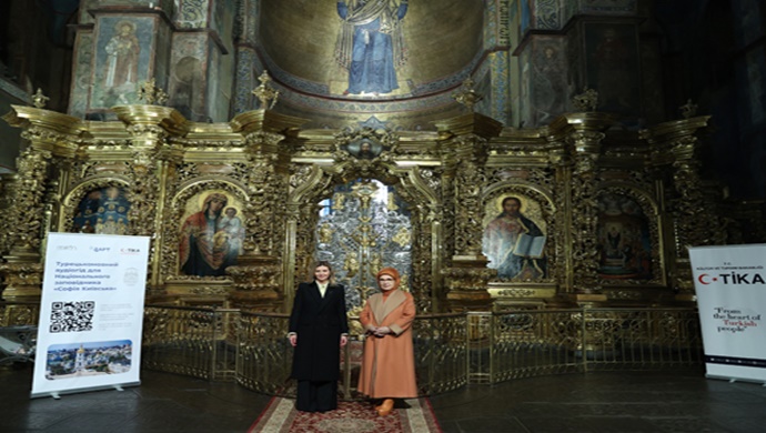 Emine Erdoğan, Ukrayna’da Aziz Sofya Katedrali’nin Türkçe Sesli Rehber Projesi Açılış Programı’na katıldı