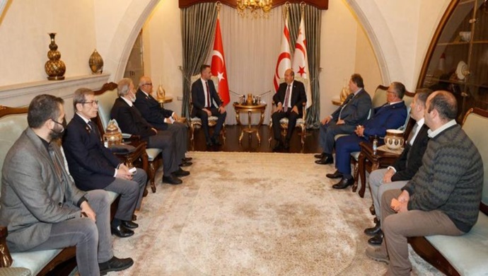 Cumhurbaşkanı Ersin Tatar, Muharip Gaziler Derneği Yalova Şubesi heyetini kabul etti