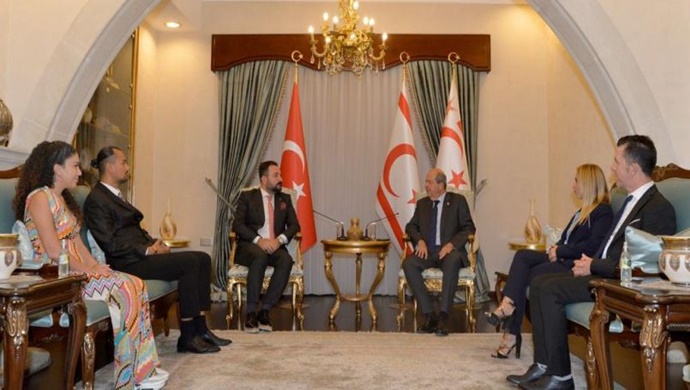 Cumhurbaşkanı Ersin Tatar, Türkiye Azerbaycan Strateji ve Ekonomi Kulübü Başkanı Koray Bozat ve beraberindeki heyeti kabul ederek görüştü