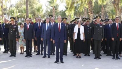 Cumhurbaşkanı Ersin Tatar, 20 Temmuz Barış ve Özgürlük Bayramı dolayısıyla Boğaz Şehitliği’nde düzenlenen törende vurguladı