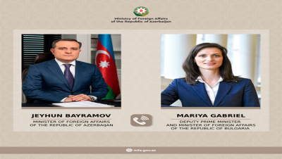 Bakan Jeyhun Bayramov’un Bulgaristan Başbakan Yardımcısı ve Dışişleri Bakanı Maria Gabriel ile yaptığı telefon görüşmesine ilişkin basın bilgisi