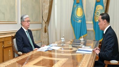 Devlet başkanı Jambıl bölgesi akimini Erbol Karaşukeev’i kabul etti