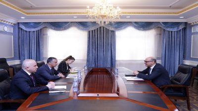 Meeting of the First Deputy Minister with the Head of the representative office of the European Bank for Reconstruction and Development in the Republic of Tajikistan