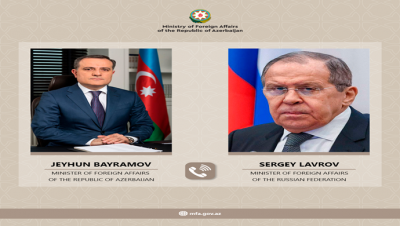 Bakan Ceyhun Bayramov’un Rusya Federasyonu Dışişleri Bakanı Sergey Lavrov ile yaptığı telefon görüşmesine ilişkin basın bilgisi