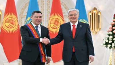 Devlet başkanı, Kırgızistan Cumhurbaşkanı Sadyr Japarov’u 1. derece Dostyk Nişanı ile ödüllendirdi