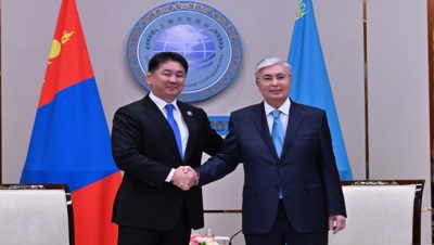 Мемлекет басшысы Қасым-Жомарт Тоқаев Моңғолия Президенті Ухнаагийн Хурэлсухпен кездесті